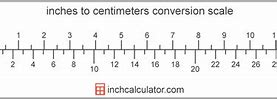 Image result for Inches and Centimeters Chart