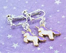 Image result for children clip on earring unicorns