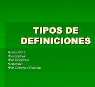 Image result for Tipos De Definiciones