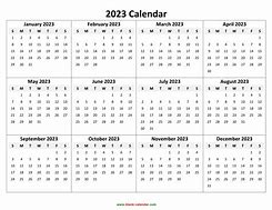 Image result for Calendar for 2023 Printable Free