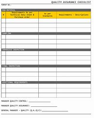 Image result for Quality Control Checklist Template