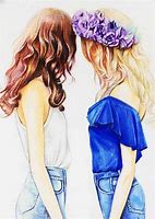 Image result for Drawings of Best Friends Girl Brown Hair