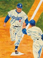 Image result for Dodgers Baseball Art