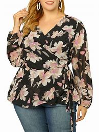 Image result for Plus Size Floral Blouse