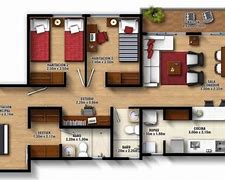 Image result for Plano De Casa 3 Habitaciones