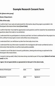 Image result for Consent Form Example