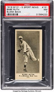 Image result for Babe Ruth Rookie Card