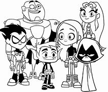 Image result for Teen Titans Color Pages