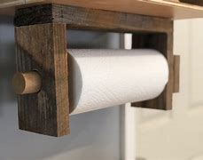 Image result for Under Cabinet Wood Paper Towel Holder