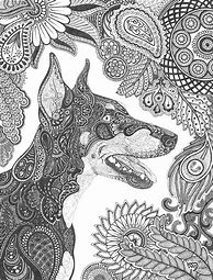 Image result for Coloring Pages Real Cute Puppies Doberman