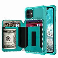 Image result for iPhone SE Wallet Holds Phone in Hard Case Red
