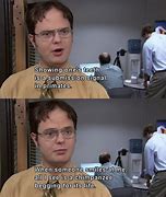 Image result for Dwight Skipping Work Meme