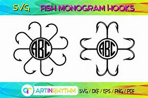 Image result for Fish Hook Monogram SVG