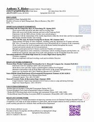 Image result for Sports Management Resume Template
