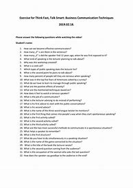 Image result for List of Fast Talk Questions