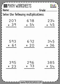 Image result for 5th Grade Multiplication Division Worksheets