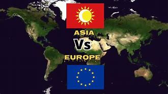 Image result for Asia vs Europe Map