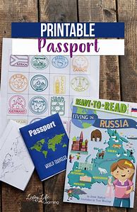 Image result for Passport Print Out for Kids