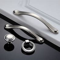 Image result for Silver Bathroom Cabinet Hardware and Hooks