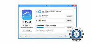 Image result for iCloud Control Panel for Windows