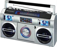 Image result for Colorful 80s Boombox Radio