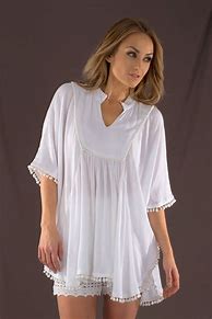 Image result for White Gauze Tunics for Women
