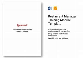 Image result for Restaurant Manager Training Manual Template