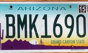 Image result for state of arizona license plate