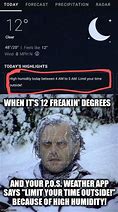 Image result for Hoodieville Weather App Meme