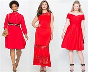 Image result for Plus Size Red Wrap Dress