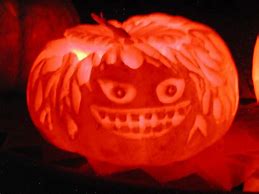 Image result for Flaming Carved Pumpkin
