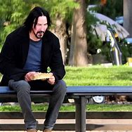 Image result for Keanu Reeves Park Bench