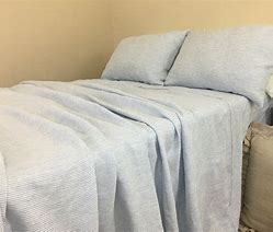 Image result for Blue and White Striped Sheets