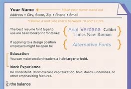 Image result for Font Size and Style