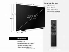 Image result for Samsung 50 Inch TV Dimensions