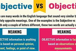 Image result for Objective vs Subjective Definition