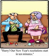 Image result for Broken New Year Resolution Funny Cartoon