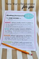 Image result for New Year's Resolution Blank List
