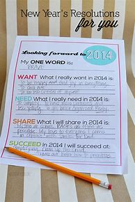Image result for New Year's Resolution List Printable