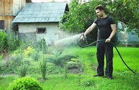 Image result for A Person Watering a Garden