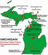 Image result for American Indian Tribes Map of Michigan