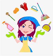Image result for Girl Cleaning House Cartoon