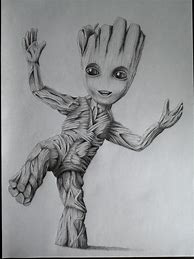 Image result for Drawings of Baby Groot