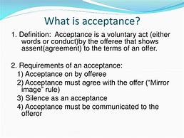 Image result for What Is Acceptance Contract Law