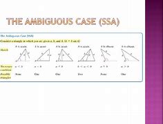 Image result for Law of Sines Ambiguous Case