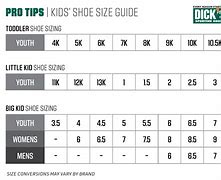 Image result for Shoe Size by Age