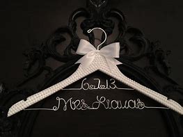 Image result for Bride Hanger with Pearls and Vinyl