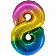 Image result for Number 8 Balloon Ralnbow