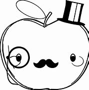 Image result for Happy Apple Coloring Page