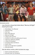 Image result for Juan Direction Songs